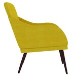 vidaXL Fauteuil Jaune 63x76x80 cm Velours