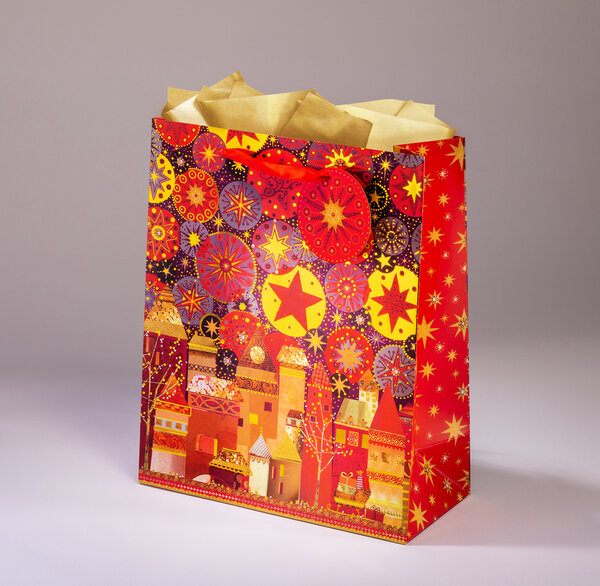 Sac cadeau moscow gml 26 x h 32,5 paysage hiver