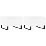 vidaXL Tables basses 2 Pièces blanc 50x46x35 cm bois d'ingénierie