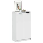 vidaXL Meuble chaussures Blanc brillant 59x35x100 cm Bois d'ingénierie