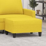 vidaXL Repose-pied Jaune clair 70x55x41 cm Tissu