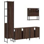 vidaXL Ensemble de meubles de salle de bain 4 Pièces Chêne marron