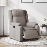 vidaXL Fauteuil inclinable électrique Taupe Tissu