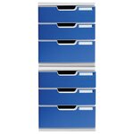 Module De Classement Modulo Office 3 Tiroirs Fermés - Bleu - Exacompta