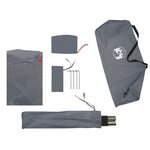 vidaXL Tente de plage gris 274x178x170/148 cm 185T polyester