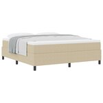 vidaXL Lit à Ressorts avec Matelas Vert Clair Gris Super King Tissu Cotelé