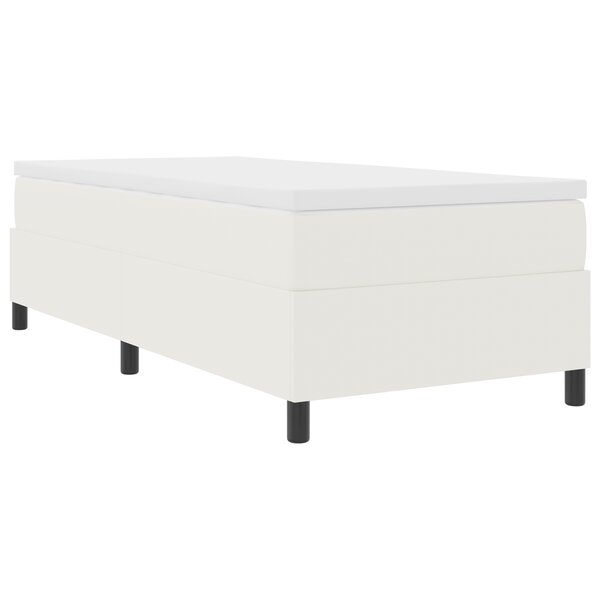 vidaXL Lit à ressort Crème 80x200 cm en tissu velours côtelé