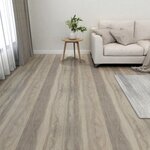 vidaXL Dalles de plancher autoadhésives 55 Pièces PVC 5 11 m² taupe