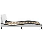 vidaXL Cadre de lit sans matelas blanc et noir 180x200 cm similicuir