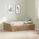 vidaXL Cadre de Lit de Rangement Chêne Artisan 90x200 cm