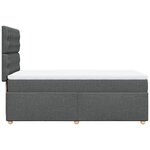 vidaXL Sommier à lattes de lit avec matelas Gris foncé 90x200 cm Tissu