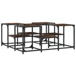 vidaXL Table basse chêne fumé 91x91x40 cm bois d'ingénierie