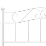 vidaXL Cadre de lit Blanc Métal 120 x 200 cm