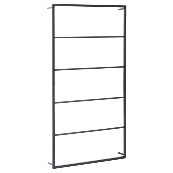 vidaXL Porte-serviette Noir 60x10x116 cm Acier