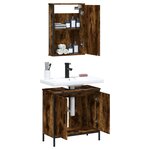 vidaXL Ensemble de meubles de salle de bain 2 Pièces Chêne fumé