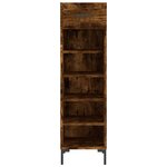 vidaXL Meuble à chaussures chêne fumé 30x35x105 cm bois d'ingénierie