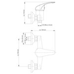 SCHÜTTE Mitigeur de douche MAGNA chrome