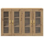 vidaXL Armoires murales 2 Pièces Chêne artisanal 69 5x34x90 cm Bois d'ingénierie