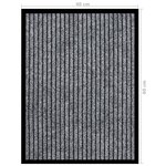 vidaXL Paillasson rayé Gris 40x60 cm