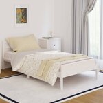 vidaXL Cadre de lit Bois de pin massif 100x200 cm blanc