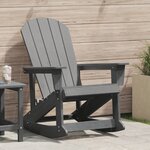 vidaXL fauteuil à bascule Adirondack gris clair 73.5x92x90 cm HDPE