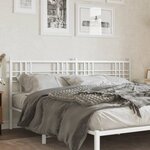 vidaXL Tête de lit métal blanc 200 cm