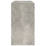 vidaXL Bureau avec tiroir et armoire Gris béton 100x40x73 cm