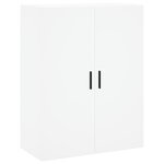 vidaXL Buffet haut Blanc 69 5x34x180 cm Bois d'ingénierie