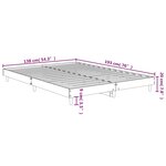 vidaXL Cadre de lit blanc 135x190 cm bois d'ingénierie