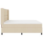 Lit box spring vidaXL avec matelas et LED Crème 200x200 cm Tissu