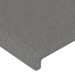 vidaXL Tête de lit à LED Gris foncé 200x5x118/128 cm Tissu