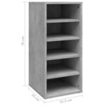 vidaXL Armoire à chaussures Gris béton 31 5x35x70 cm Bois d'ingénierie