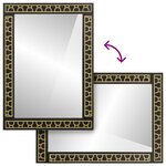vidaXL Miroir de bain 50x70x2 5 cm bois de manguier massif et verre