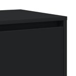 vidaXL Buffet noir Noir Bois d'ingénierie 120 x 41 x 75 cm Buffet noir