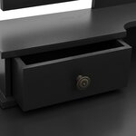 vidaXL Ensemble de coiffeuse et tabouret Noir 100x40x146 cm Paulownia