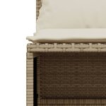 vidaXL Salon de jardin avec coussins 5 Pièces beige résine tressée