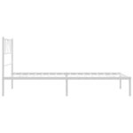 vidaXL Cadre de lit métal avec tête de lit blanc 75x190 cm
