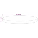 vidaXL Dessus de table Ø 60x3 8 cm rond bois de manguier massif