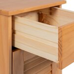 vidaXL Meuble de Salle de Bain "VIGO" avec Tiroir 37x34x80 cm Bois Massif Pin