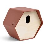 Capi Maison à oiseaux Hive 2 19x23x20 cm trou ovale marron