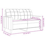 vidaXL Canapé à 2 places Crème 120 cm Velours