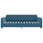 vidaXL Lit de jour avec matelas bleu 100x200 cm velours