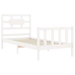vidaXL Cadre de lit sans matelas blanc bois de pin massif