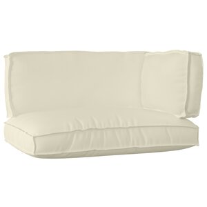 vidaXL Ensemble de coussins de palette 3 pièces Crème en tissu Oxford