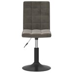 vidaXL Chaises pivotantes à manger lot de 6 gris foncé velours