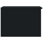 vidaXL Table basse noir 50x50x36 cm bois d'ingénierie