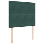 vidaXL Sommier à lattes de lit et matelas Vert foncé 120x200cm Velours