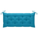 vidaXL Banc de jardin 2 places avec coussin 120 cm Bois d'eucalyptus