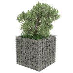 vidaXL Lit surélevé à gabion Acier galvanisé 50x50x50 cm
