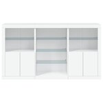 vidaXL Buffet avec lumières LED blanc 181 5x37x100 cm